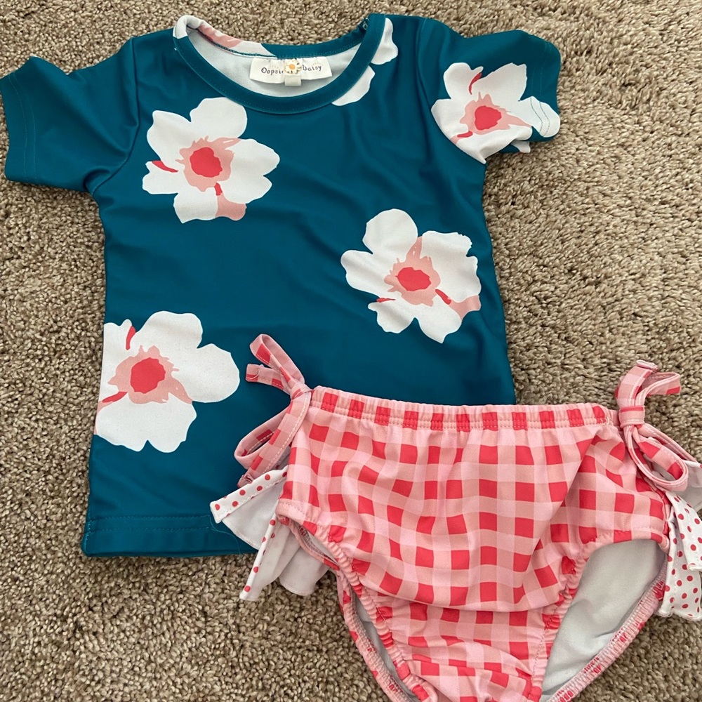 Oopsie Daisy Toddler Girl Rash-guard Swim
